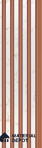 White Marble Louver PN 05494 8 ft x 5 inch Charcoal Panel - 11 mm | Suitable for Feature Wall, TV Unit & Living Room | Width is Subjected to 5% Variation