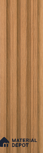 Brown Wooden Louver PN 05495 8 ft x 5 inch Charcoal Panel - 11 mm | Suitable for Feature Wall, TV Unit & Living Room | Width is Subjected to 5% Variation