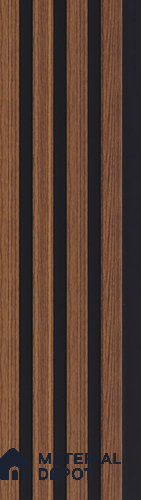 Brown Wooden Louver PN 05496 8 ft x 5 inch Charcoal Panel - 11 mm | Suitable for Feature Wall, TV Unit & Living Room | Width is Subjected to 5% Variation