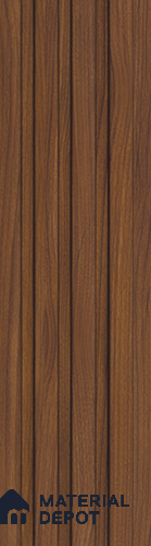 Brown Wooden Louver PN 05497 8 ft x 5 inch Charcoal Panel - 11 mm | Suitable for Feature Wall, TV Unit & Living Room | Width is Subjected to 5% Variation