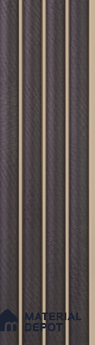 Grey Leather Louver PN 05503 8 ft x 5 inch Charcoal Panel - 11 mm | Suitable for Feature Wall, TV Unit & Living Room | Width is Subjected to 5% Variation
