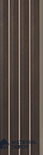 Brown Leather Louver PN 05504 8 ft x 5 inch Charcoal Panel - 11 mm | Suitable for Feature Wall, TV Unit & Living Room | Width is Subjected to 5% Variation