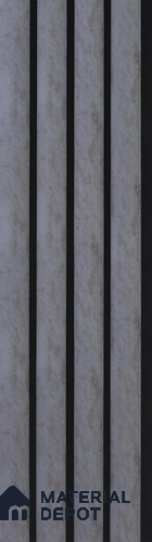 Grey Stone Louver PN 05505 8 ft x 5 inch Charcoal Panel - 11 mm | Suitable for Feature Wall, TV Unit & Living Room | Width is Subjected to 5% Variation