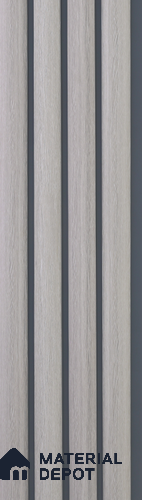 Grey Wooden Louver PN 05506 8 ft x 5 inch Charcoal Panel - 11 mm | Suitable for Feature Wall, TV Unit & Living Room | Width is Subjected to 5% Variation