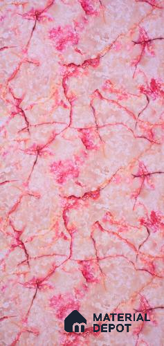 Pink Marble Look UPVC High Gloss Finish UV Marble Polygranite Sheets 8 ft x 4 ft | PG 00081 - 3 mm