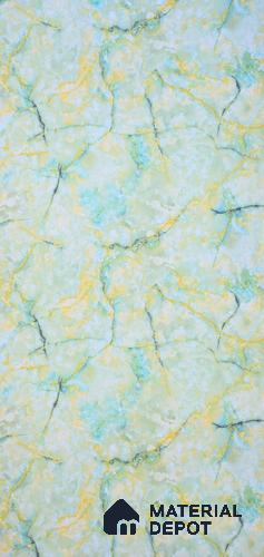 Green Marble Look UPVC High Gloss Finish UV Marble Polygranite Sheets 8 ft x 4 ft | PG 00077 - 3 mm