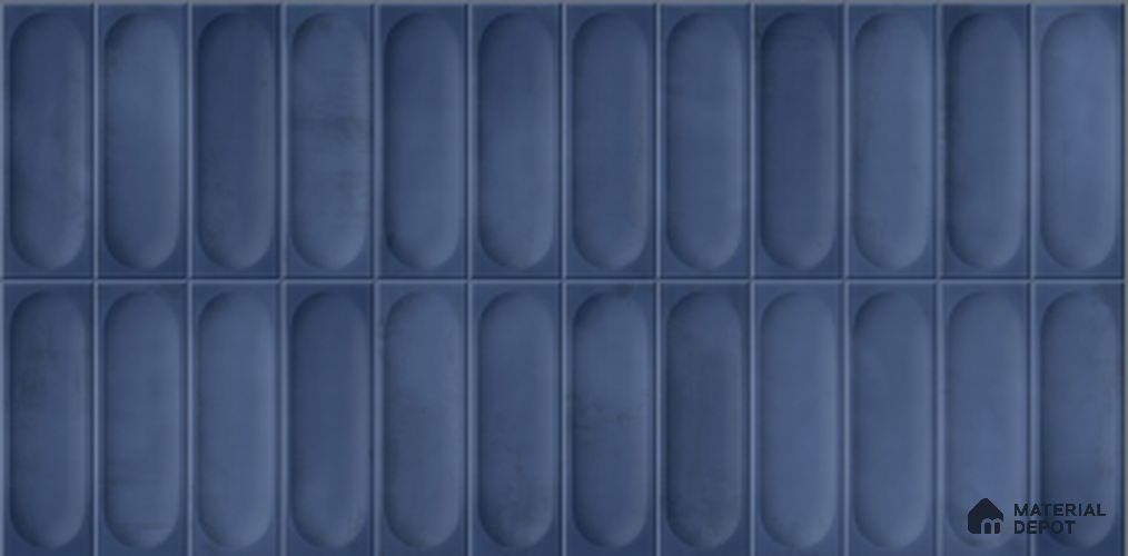 Faux Subway Look Luna Blue TL 09792 G 2 ft x 1 ft Matte Finish Ceramic Wall Tile - 9 mm | Please Expect a Slight Variation of Pattern