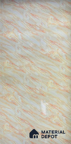 Multi Colour Marble Look Alabaster Sheet/Panel 8 ft x 4 ft - 2 mm | PN 06489 | Suitable for Pooja Room, Feature Wall, Ceiling & Reception | Width is Subjected to 5% Variation