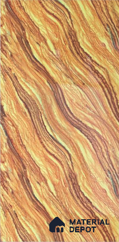 Brown Marble Look Alabaster Sheet/Panel 8 ft x 4 ft - 2 mm | PN 06494 | Suitable for Pooja Room, Feature Wall, Ceiling & Reception | Width is Subjected to 5% Variation