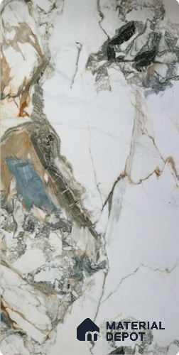 White Marble Look Alabaster Sheet/Panel 8 ft x 4 ft - 2 mm | PN 06479 | Suitable for Pooja Room, Feature Wall, Ceiling & Reception | Width is Subjected to 5% Variation