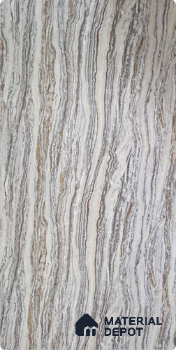 Grey Marble Look Alabaster Sheet/Panel 8 ft x 4 ft - 2 mm | PN 06481 | Suitable for Pooja Room, Feature Wall, Ceiling & Reception | Width is Subjected to 5% Variation