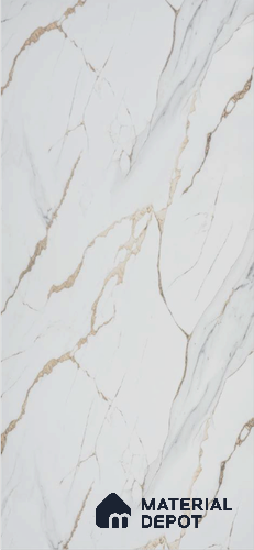 White Marble Look Alabaster Sheet/Panel 8 ft x 4 ft - 2 mm | PN 06475 | Suitable for Pooja Room, Feature Wall, Ceiling & Reception | Width is Subjected to 5% Variation