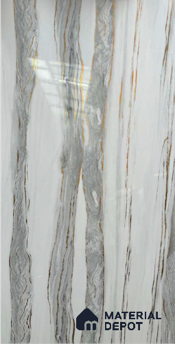 White Marble Look Alabaster Sheet/Panel 8 ft x 4 ft - 2 mm | PN 06477 | Suitable for Pooja Room, Feature Wall, Ceiling & Reception | Width is Subjected to 5% Variation