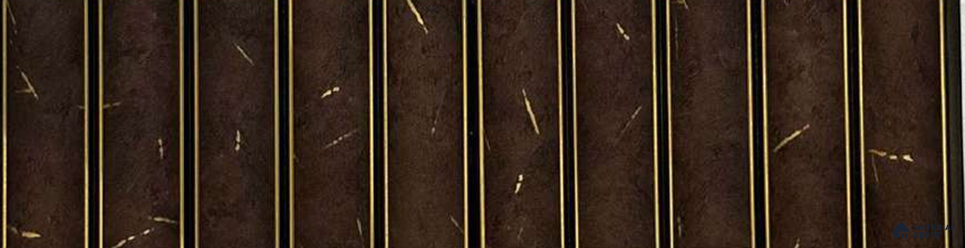 Brown Marble Louver PN 05545 8 ft x 6 inch Charcoal Panel - 7 mm | Suitable for Feature Wall, TV Unit & Living Room | Width is Subjected to 5% Variation