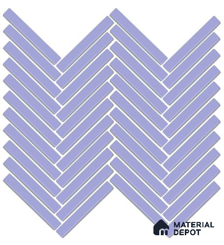 Mosaic Floor & Wall Herring Bone Tile TL 10644 S | 275.8x301.9 mm (Chip Size 12x93 mm) Glossy Finish Porcelain Tile - 8 mm | Suitable For Outdoor, Swimming Pool Area