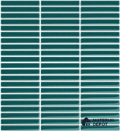 Mosaic Floor & Wall  Kitkat Tile TL 10644 Z | 294x283.50 mm (Chip Size 12x93 mm) Glossy Finish Porcelain Tile - 8 mm | Suitable For Outdoor, Swimming Pool Area