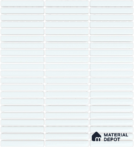 Mosaic Floor & Wall  Kitkat Tile TL 10644 D | 294x283.50 mm (Chip Size 12x93 mm) Glossy Finish Porcelain Tile - 8 mm | Suitable For Outdoor, Swimming Pool Area