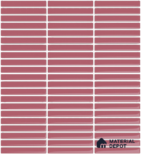 Mosaic Floor & Wall  Kitkat Tile TL 10644 J | 294x283.50 mm (Chip Size 12x93 mm) Glossy Finish Porcelain Tile - 8 mm | Suitable For Outdoor, Swimming Pool Area