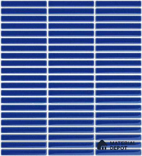 Mosaic Floor & Wall  Kitkat Tile TL 10644 AE | 294x283.50 mm (Chip Size 12x93 mm) Glossy Finish Porcelain Tile - 8 mm | Suitable For Outdoor, Swimming Pool Area