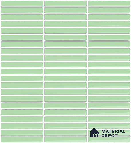 Mosaic Floor & Wall Kitkat Tile TL 10644 H | 294x283.50 mm (Chip Size 12x93 mm) Glossy Finish Porcelain Tile - 8 mm | Suitable For Outdoor, Swimming Pool Area