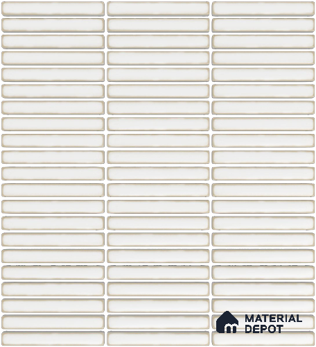Mosaic Floor & Wall  Kitkat Tile TL 10644 AR | 294x283.50 mm (Chip Size 12x93 mm) Glossy Finish Porcelain Tile - 8 mm | Suitable For Outdoor, Swimming Pool Area