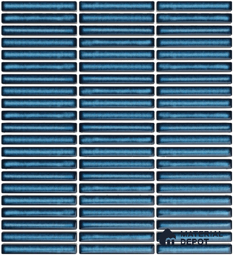 Mosaic Floor & Wall  Kitkat Tile TL 10644 AT | 294x283.50 mm (Chip Size 12x93 mm) Glossy Finish Porcelain Tile - 8 mm | Suitable For Outdoor, Swimming Pool Area