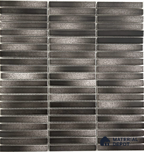 Mosaic Floor & Wall  Kitkat Tile TL 10644 AQ | 294x283.50 mm (Chip Size 12x93 mm) Glossy Finish Porcelain Tile - 8 mm | Suitable For Outdoor, Swimming Pool Area