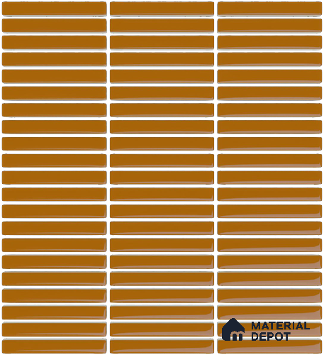Mosaic Floor & Wall  Kitkat Tile TL 10644 G | 294x283.50 mm (Chip Size 12x93 mm) Glossy Finish Porcelain Tile - 8 mm | Suitable For Outdoor, Swimming Pool Area