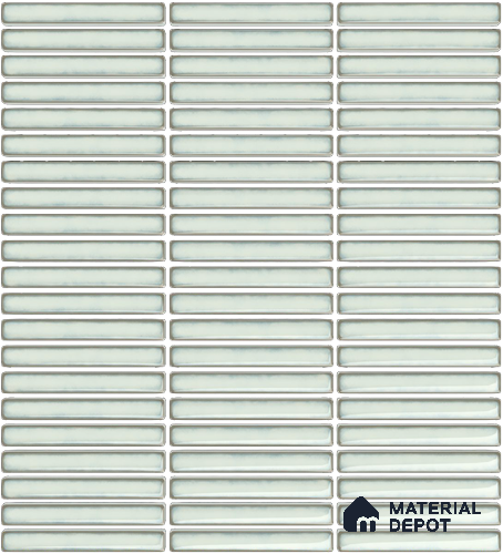 Mosaic Floor & Wall  Kitkat Tile TL 10644 AS | 294x283.50 mm (Chip Size 12x93 mm) Glossy Finish Porcelain Tile - 8 mm | Suitable For Outdoor, Swimming Pool Area