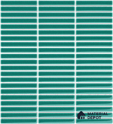 Mosaic Floor & Wall Kitkat Tile TL 10644 Y | 294x283.50 mm (Chip Size 12x93 mm) Glossy Finish Porcelain Tile - 8 mm | Suitable For Outdoor, Swimming Pool Area