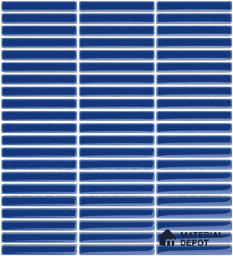 Mosaic Floor & Wall  Kitkat Tile TL 10644 AD | 294x283.50 mm (Chip Size 12x93 mm) Glossy Finish Porcelain Tile - 8 mm | Suitable For Outdoor, Swimming Pool Area