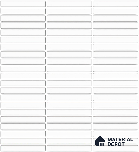 Mosaic Floor & Wall  Kitkat Tile TL 10644 | 294x283.50 mm (Chip Size 12x93 mm) Glossy Finish Porcelain Tile - 8 mm | Suitable For Outdoor, Swimming Pool Area