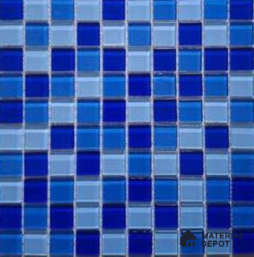 Mosaic Floor & Wall Tile TL 10632 | 300 x 300 mm (Chip Size 48x48 mm) Glossy Finish Glass Tile - 4 mm | Suitable For Outdoor, Swimming Pool Area