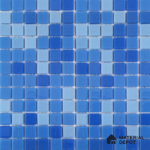Mosaic Floor & Wall Tile TL 10634 | 317.6 x 317.6 mm (Chip Size 25x25 mm) Glossy Finish Glass Tile - 5 mm | Suitable For Outdoor, Swimming Pool Area
