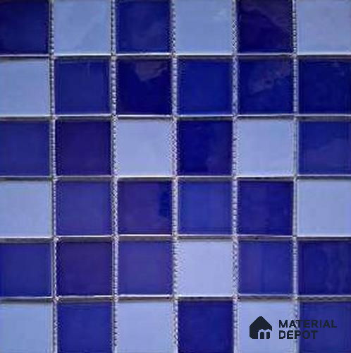 Mosaic Floor & Wall Tile TL 10617 B | 303 X 303 mm (Chip Size 48x48 mm) Glossy Finish Porcelain Tile - 6 mm | Suitable For Outdoor, Swimming Pool Area
