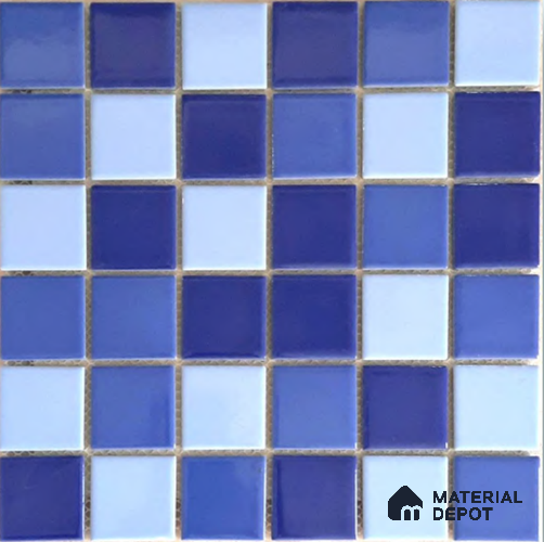 Mosaic Floor & Wall Tile TL 10617 C | 303 X 303 mm (Chip Size 73x73 mm) Glossy Finish Porcelain Tile - 6 mm | Suitable For Outdoor, Swimming Pool Area