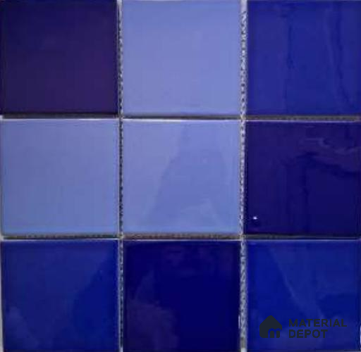 Mosaic Floor & Wall Tile TL 10617 | 303 X 303 mm (Chip Size 98x98 mm) Glossy Finish Porcelain Tile - 8 mm | Suitable For Outdoor, Swimming Pool Area