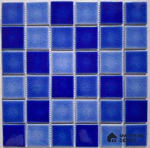 Mosaic Floor & Wall Tile TL 10616 D | 303 X 303 mm (Chip Size 23x23 mm) Glossy Finish Porcelain Tile - 6 mm | Suitable For Outdoor, Swimming Pool Area