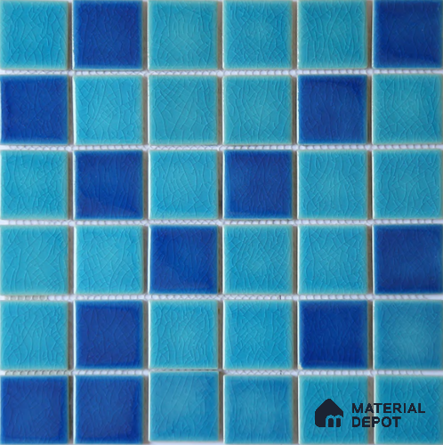 Mosaic Floor & Wall Tile TL 10618 C | 303 X 303 mm (Chip Size 48x48 mm) Glossy Finish Porcelain Tile - 6 mm | Suitable For Outdoor, Swimming Pool Area