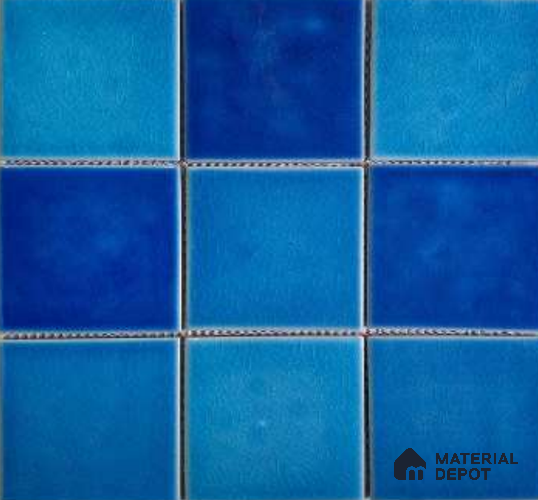 Mosaic Floor & Wall Tile TL 10618 | 303 X 303 mm (Chip Size 98x98 mm) Glossy Finish Porcelain Tile - 8 mm | Suitable For Outdoor, Swimming Pool Area