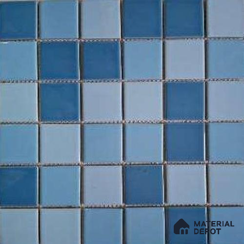 Mosaic Floor & Wall Tile TL 10614 D | 303 X 303 mm (Chip Size 23x23 mm) Glossy Finish Porcelain Tile - 6 mm | Suitable For Outdoor, Swimming Pool Area