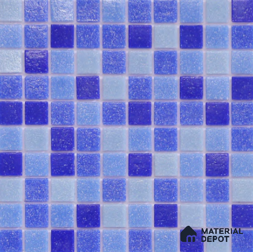 Mosaic Floor & Wall Tile TL 10709 | 327 x 327 mm (Chip Size 20x20 mm) Glossy Finish Glass Tile - 4 mm | Suitable For Outdoor, Swimming Pool Area