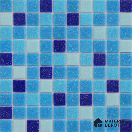 Mosaic Floor & Wall Tile TL 10711 C | 327 x 327 mm (Chip Size 20x20 mm) Glossy Finish Glass Tile - 4 mm | Suitable For Outdoor, Swimming Pool Area