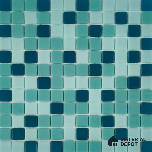 Mosaic Floor & Wall Tile TL 10594 | 317.6 x 317.6 mm (Chip Size 25x25 mm) Glossy Finish Glass Tile - 5 mm | Suitable For Outdoor, Swimming Pool Area
