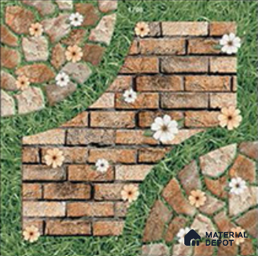 Patterned Look  Tile TL 09671 16x16 inch Matte Finish Vitrified Tile - 12 mm | Pattern Alignment May Vary | 2-3 mm Spacer is Mandatory