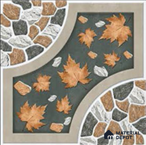 Patterned Look  Tile TL 09672 16x16 inch Matte Finish Vitrified Tile - 12 mm | Pattern Alignment May Vary | 2-3 mm Spacer is Mandatory