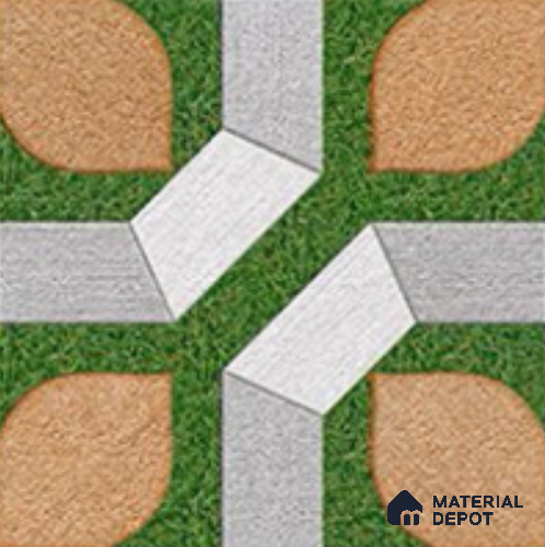 Patterned Look  Tile TL 09681 16x16 inch Matte Finish Vitrified Tile - 12 mm | Pattern Alignment May Vary | 2-3 mm Spacer is Mandatory