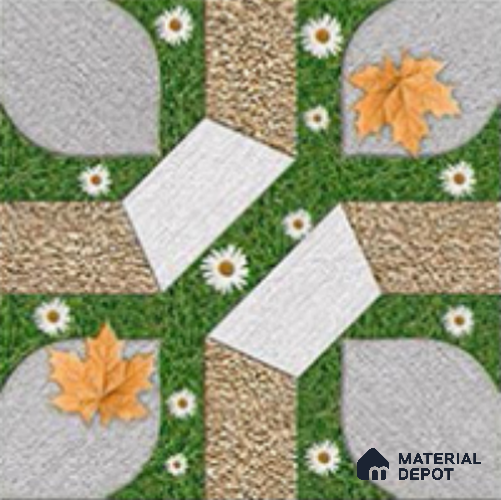 Patterned Look  Tile TL 09680 16x16 inch Matte Finish Vitrified Tile - 12 mm | Pattern Alignment May Vary | 2-3 mm Spacer is Mandatory
