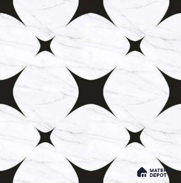 Moroccan Look Tile TL 08812 2 ft x 2 ft Matte Finish Porcelain Tile - 9 mm | Please Expect a Slight Variation of Pattern