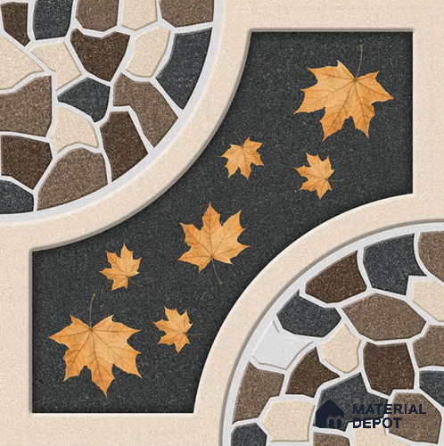 TL 08747 Multi Colour 1.31 ft x 1.31 ft Matte Finish Vitrified Floor Tile - 11 mm | Pattern Alignment May Vary | 2-3 mm Spacer is Mandatory